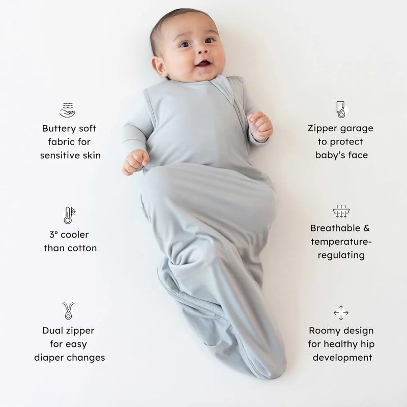 KYTE BABY Unisex Sleep Bag for Babies and Toddlers, 0.5 Tog, 97% Rayon made from Bamboo, 3% Spandex (Large, Storm) - Image 3